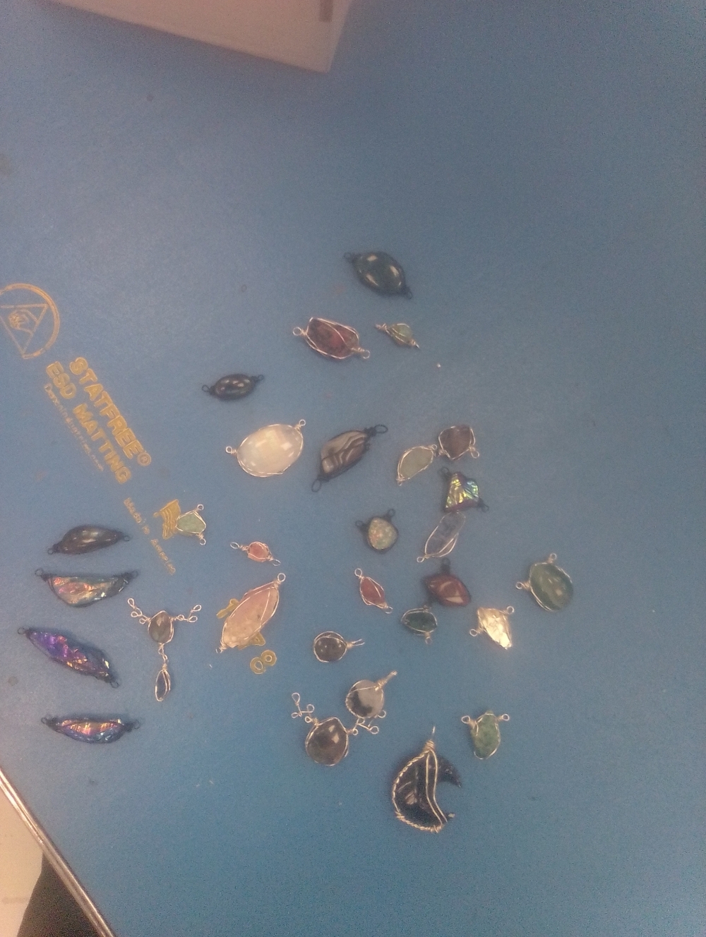 Assorted Handmade Stone and Shell Charms - Multicolor